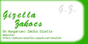 gizella zakocs business card